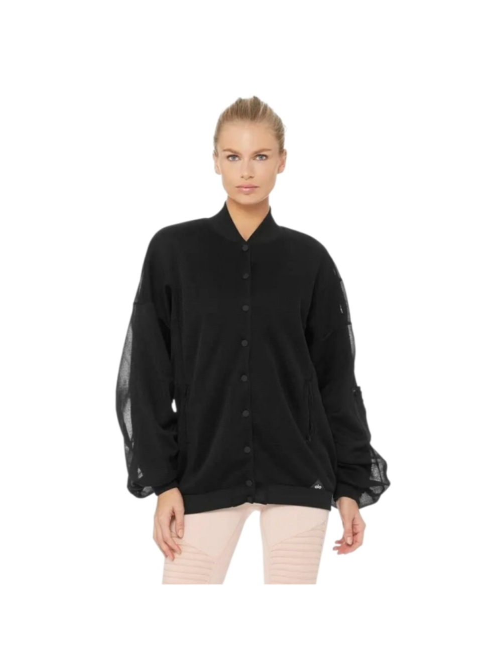 Alo Yoga Field Jacket Gym Workout NWT Womens Size L - Black